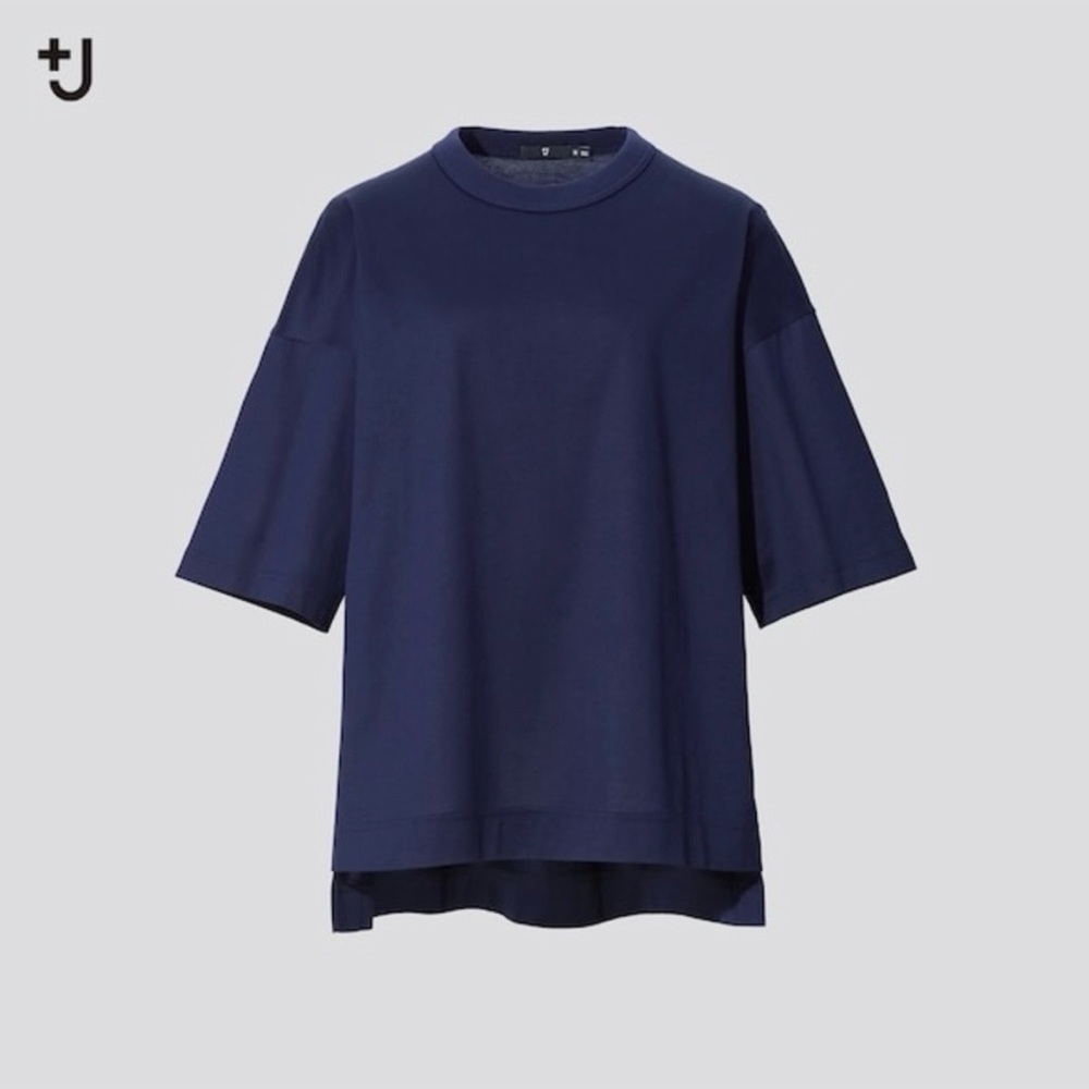 Uniqlo +J Jil Sander Limited Edition Blue Oversized Short Sleeve Shirt Large